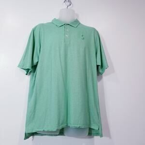 B.Draddy Green Striped Sport Collared Polo Shirts